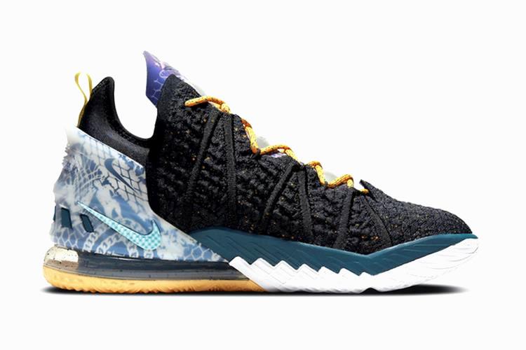 Lebron 18 sale black and blue